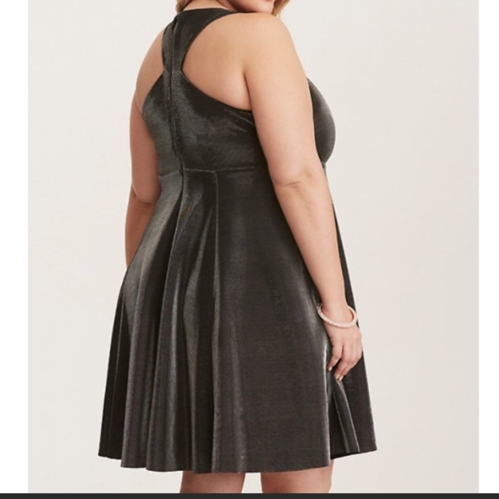 Torrid iridescent silver racerback dress 18